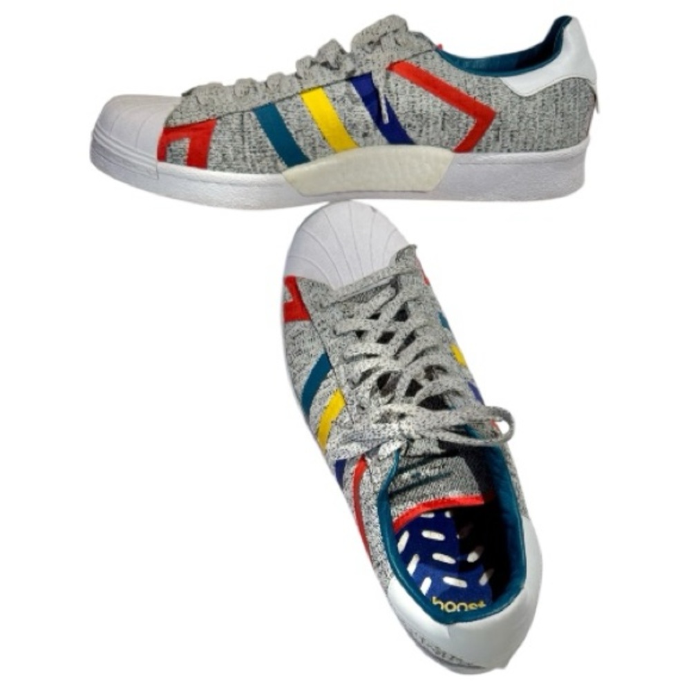 adidas Originals & White Mountaineering Superstar 'Light Grey' Sneakers, Size 13